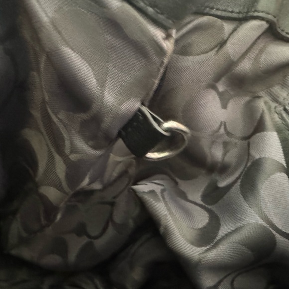 Vintage Coach Weekender Black Leather Tote Bag - Picture 11 of 13